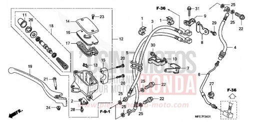 MASTRO FRENO ANTERIORE (VT750C2S) VT750C2SA di 2010
